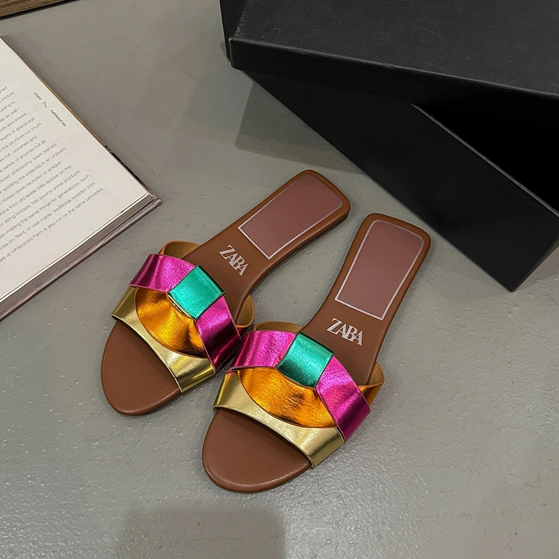 New Summer Designer Women'S Solid Color Fashion Slippers Zapatos De Mujer Women'S Shoes Slippers Women Slippers Women Shoes - الصورة 10