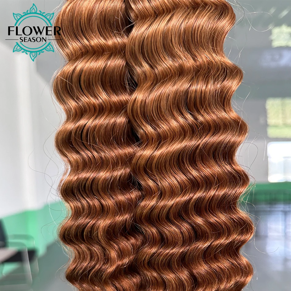 Bulk Human Hair for Braiding #4 #30 Color Blonde Human Hair Bulk No Weft Braids Hair Extensions for Women 1/3/4pcs /lot - الصورة 4