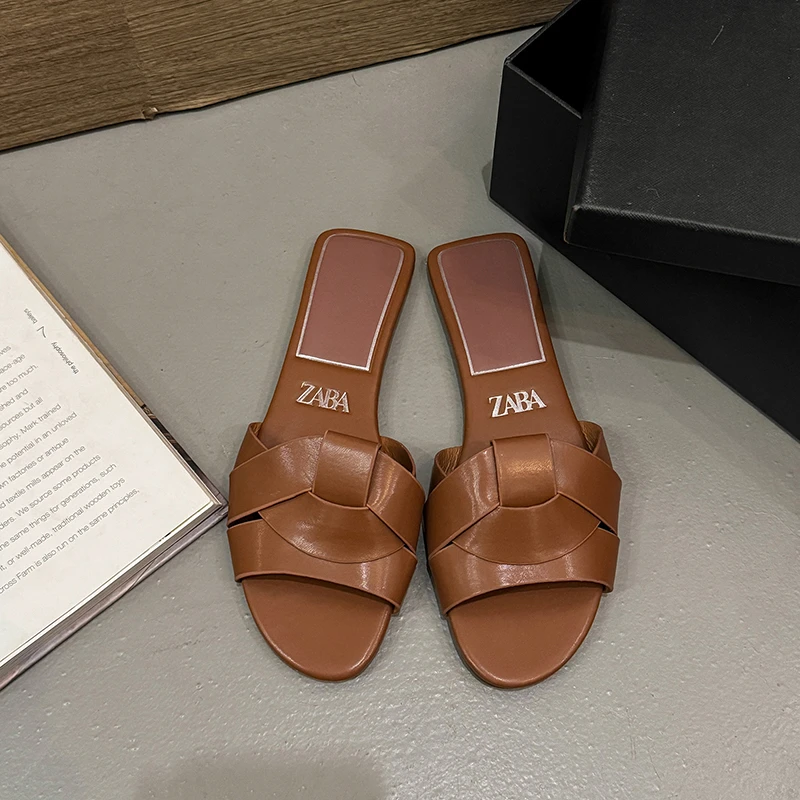 New Summer Designer Women'S Solid Color Fashion Slippers Zapatos De Mujer Women'S Shoes Slippers Women Slippers Women Shoes - الصورة 2